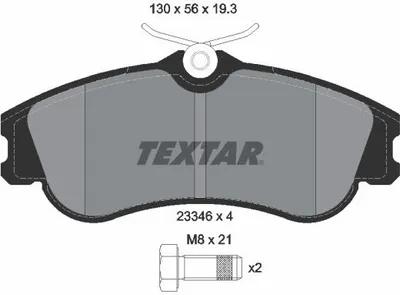 Produktbild von Textar Bremsbeläge vorne für Citroen Berlingo Xsara Peugeot 206 Partner 1,1-2,0