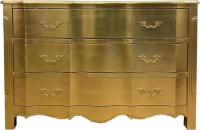 Produktbild von Luxus Barock Kommode mit 3 Schubladen Gold  121 x 50 x  86 cm - Barock Möbel