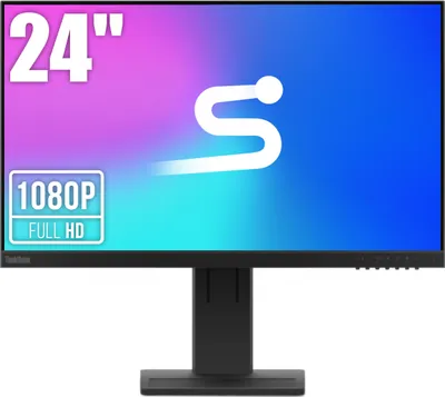 Produktbild von Lenovo ThinkVision E24-28, 60,5 cm (23.8"), 1920 x 1080 Pixel, Full HD, LED, 6 ms, Schwarz