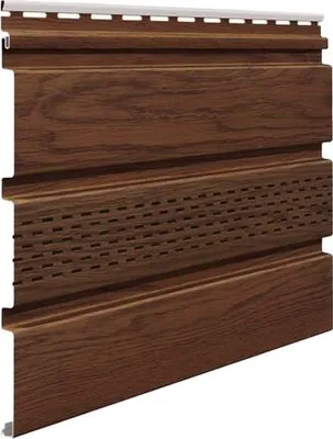 Produktbild von VILO Kunststoffpaneele - Deckenpaneele für Innen und Außen, Dachpaneele - Holzoptik - Nussbaum, Lange 2,7 m, 10 Stück