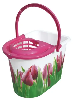 Obrázek produktu pro Obdélníkový kýbl se ždímacím košem 10l