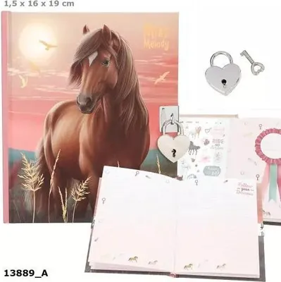 Zdjęcie produktu dla Miss Melody 0413889, Pamiętnik dziecka, Wielobarwny, Obraz, Twarda okładka, Zapięcie, Dorosły/dziecko