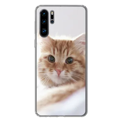 Produktbild von MuchoWow® Handyhülle Schutzhülle Hülle für Huawei P30 Pro Katze - Rot - Bett - Mädchen - Kinder - Jungen Silikon Softcase Handy Hülle - Schutzdeckel