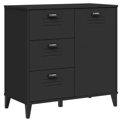 Image de Buffet VIKEN noir 80x40x80 cm bois d'ingénierie