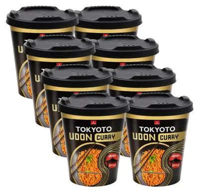 Produktbild von VIFON Udon Curry Instant Nudel Cup 8x 85g - Gericht mit Hühnergeschmack