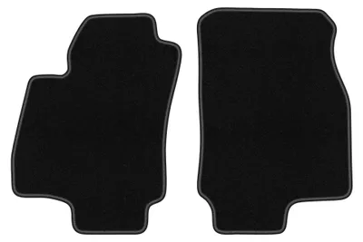Produktbild von Velours-Fußmatten Vorne für Opel Astra G 1998-2009 (Limousine/Kombi/Schrägheck) – 2-tlg, Schwarz, passgenau – Wielganizator BASIC