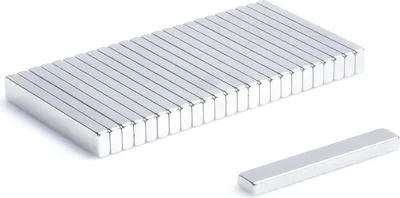 Produktbild von Neodym Magnete 25 x 4 x 2 mm N38 Quader Case - 10 Stück, Extrem stark, Magnettafeln, Kühlschränke, Whiteboards, DIY