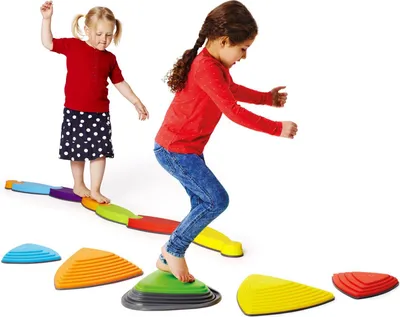 Pietre Di Bilanciamento AIYAPLAY - 11 Pezzi Antiscivolo Impilabili Per Bambini 3-8 Anni - Promuovono Equilibrio E Coordinazione - Max 80kg