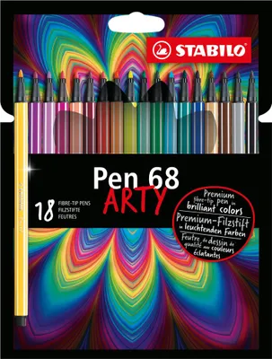 Obrázek produktu pro Prémiový vláknový fix - STABILO Pen 68 - 6818-1-20 - ARTY - 18 ks sada - 18 různých barev