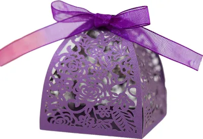 Produktbild von 50 Pack Laser Cut Rosen Hochzeit Gunst Boxen, Mini Geschenk-Boxen Für Bridal Shower Jahrestag Geburtstag Party Hochzeit Gunst