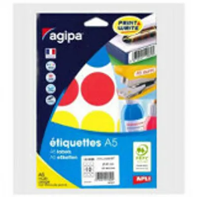 Produktbild von agipa Markierungspunkte Durchmesser: 45 mm rund farbig 84 Stück