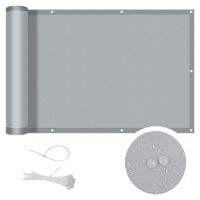 Productafbeelding van Balkonscherm 0,75 x 6 m Grijs