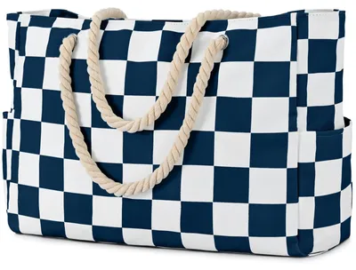 Produktbild von Omgoods – Große, wasserdichte Strandtasche mit Reißverschluss, ideal für Familien
