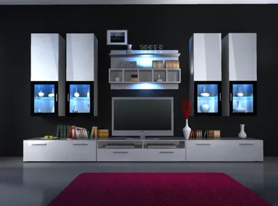 Image de Mur D'armoire Mural Brillant "Choix De Couleur" Éclairage Led Étagère Nouveau