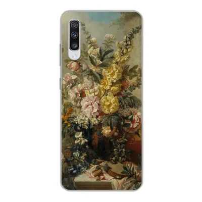 Produktbild von MuchoWow® Handyhülle Schutzhülle Hülle für Samsung Galaxy A70 Große Vase mit Blumen - Alte Meister - Malerei Silikon Softcase Handy Hülle - Schutzhaube