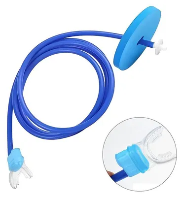 Produktbild von 2 m Schnorchel Atemschlauch aus Silikon, faltbar, für Erwachsene, Tauchen und Schwimmen Training