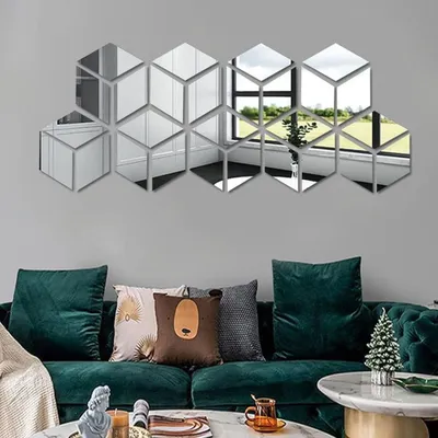 Immagine prodotto di Solidchoice - Set di 24 adesivi specchi 3D autoadesivi per pareti
