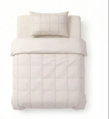 Productafbeelding van Sleeptime Check Pintuck Beige 140 x 200/220 cm