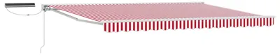 Produktbild von vidaXL Elektrische ausziehbare Markise Rot und Weiß 5 x 3 m
