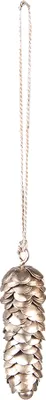 Produktbild von Clayre & Eef Anhänger Tannenzapfen 9 cm Silberfarbig Eisen
