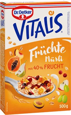 Produktbild von Vitalis Früchtemüsli 0,5Kg