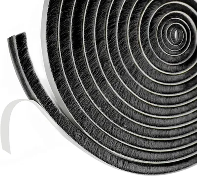 Produktbild von Zugluftstopper 9 mm x 15 mm, selbstklebende Bürstendichtung, wetterfest, 5 m, für Türen und Fenster