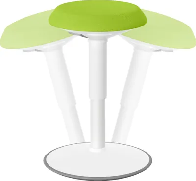 Obrázek produktu pro JOIEYOU Ergonomická kancelářská stolička 43-61 cm Výškově nastavitelná stolička Dynamická pracovní stolička s pěnovým sedákem a protiskluzovou podložkou TPE Kulatá kyvná stolička pro domácnost, obchod a kancelář (zelená)