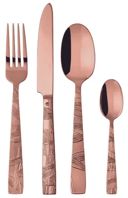 Imagen del producto de Jungle Sambonet Besteck 24tlg. Vh. Edelstahl/PVD Kupfer 52767C81