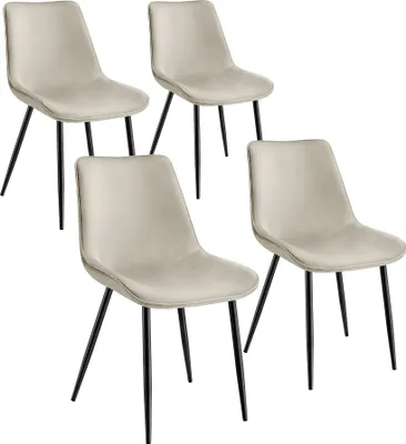 Produktbild von Set Stuhl Monroe gepolstert, in Samtoptik 48 x 59 x 82,5 cm