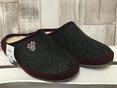 Produktbild von Schawos warme Filzpantoffel anthrazit 37