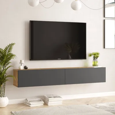 Obrázek produktu pro závěsný TV stolek FREY 8, barva borovice + antracit
