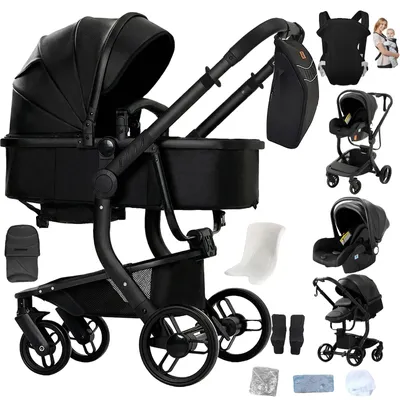 Productafbeelding van Babywagen, 3-in-1 veelzijdigheid, verstelbare handgreephoogte, ivoorwit