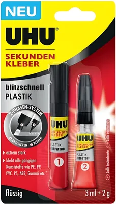 Produktbild von UHU Sekundenkleber Plastik 2g 3ml