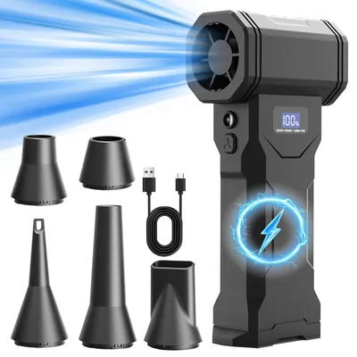 Productafbeelding van INF Handstofblazer Draagbaar Mini Stofverwijderaar (Standaarduitvoering) - 110000RPM Snel Oplaadbare Luchtblazer met 4000mAh Batterij