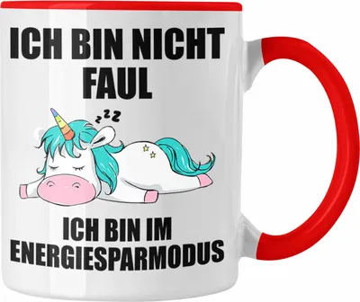 Produktbild von Trendation - Faule Kollegin Geschenk Arbeitskollege Lustige Tasse mit Sprüchen (Rot)