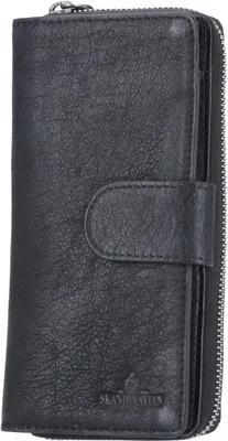 Produktbild von The Skandinavian Brand Damen Lederbörse schwarz