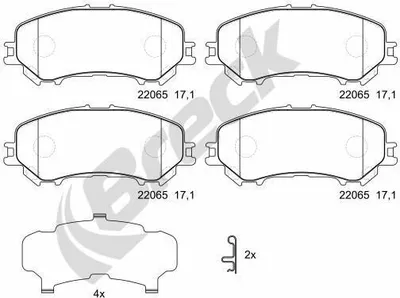 Produktbild von BRECK Bremsbeläge Satz Vorne Bremsklötze für NISSAN Qashqai II (J11, J11) 22065 00 701 00