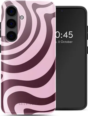 Image de Selencia Vivid Backcover pour le Samsung Galaxy S24 - Wavy Swirl Pink Plum