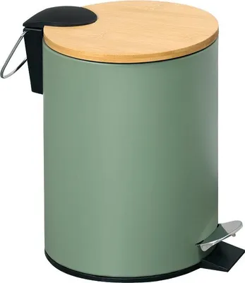 Produktbild von KESPER 9016713 Kosmetikeimer mit Bambusdeckel, grün