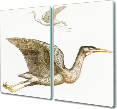 Produktbild von Coloray Hackbrett Herdabdeckplatte 2x30x52 cm Küchenbrett Kochplattenabdeckung Schneidebrett - Tiere Vögel