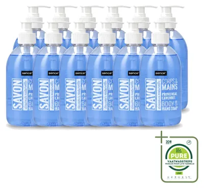 Productafbeelding van 12 x Sence handzeep Provencaalse lavendel - 500 ml - grootverpakking - 12 stuks