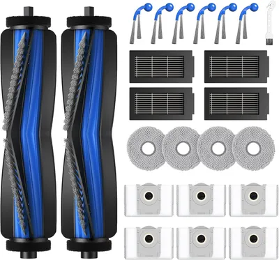 Produktbild von 23 Stück Zubehörset für ECOVACS DEEBOT T30C Omni/ T30C Omni Gen2 Saugroboter, 2 Hauptbürste,6 Staubbeutel, 4 Wischtücher, 4 HEPA-Filter, 6 Seitenbürsten,1 Reinigungsbürste, T30C Omni Ersatzteile