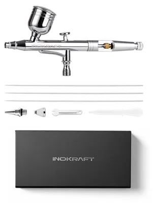 Airbrush-Set mit 3 Düsen 0,2, 0,3, 0,5 mm, Dual-Action, für Modellbau
