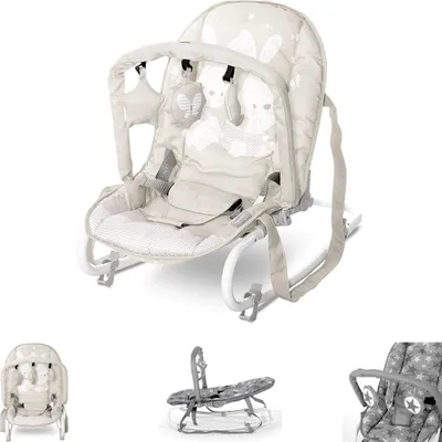 Produktbild von Lorelli Babywippe Eliza Spielbogen, verstellbar, Tragegriffe, Schwingeffekt beige weiß