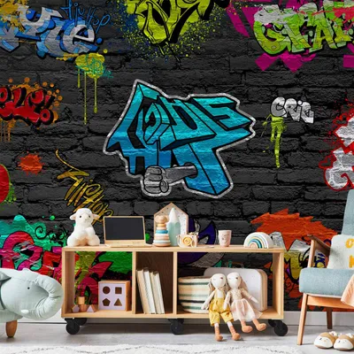 Produktbild von Vlies Fototapete - Graffiti wall 100x70 cm Streetart 10110902-6