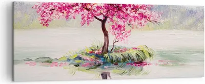 Produktbild von Bild auf Leinwand - Leinwandbild - Baum Abstraktion - 140x50cm - Wand Bild - Wanddeko - Wandbilder - Leinwanddruck - Bilder - Kunstdruck - Wanddekoration - Leinwand bilder - Wandkunst - AB140x50-3805