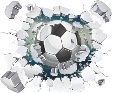 Image de 3D brique football sticker mural