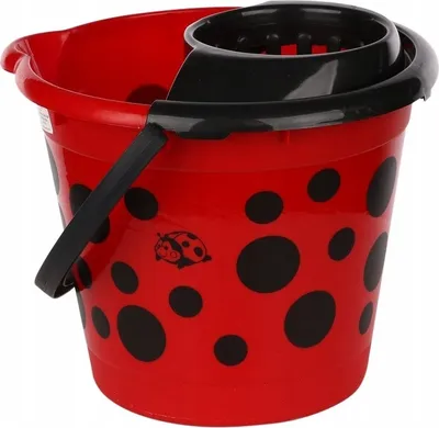 Immagine prodotto di Secchio per mocio con strizzatore 10l rosso Ladybird