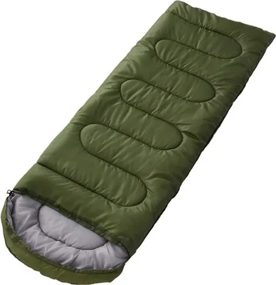Produktbild von Schlafsack Ultraleichter Camping-Schlafsack, wasserdicht, verdickter, warmer Winterschlafsack, für Erwachsene, Outdoor-Camping-Schlafsack, Grün