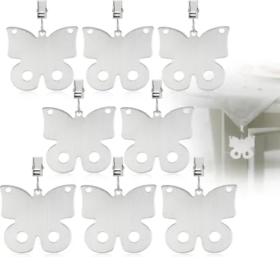 Obrázek produktu pro com-four® 8x závaží na ubrusy - závaží na ubrusy z nerezové oceli - svorka na ubrusy - každé cca 50 g - svorky na ubrusy